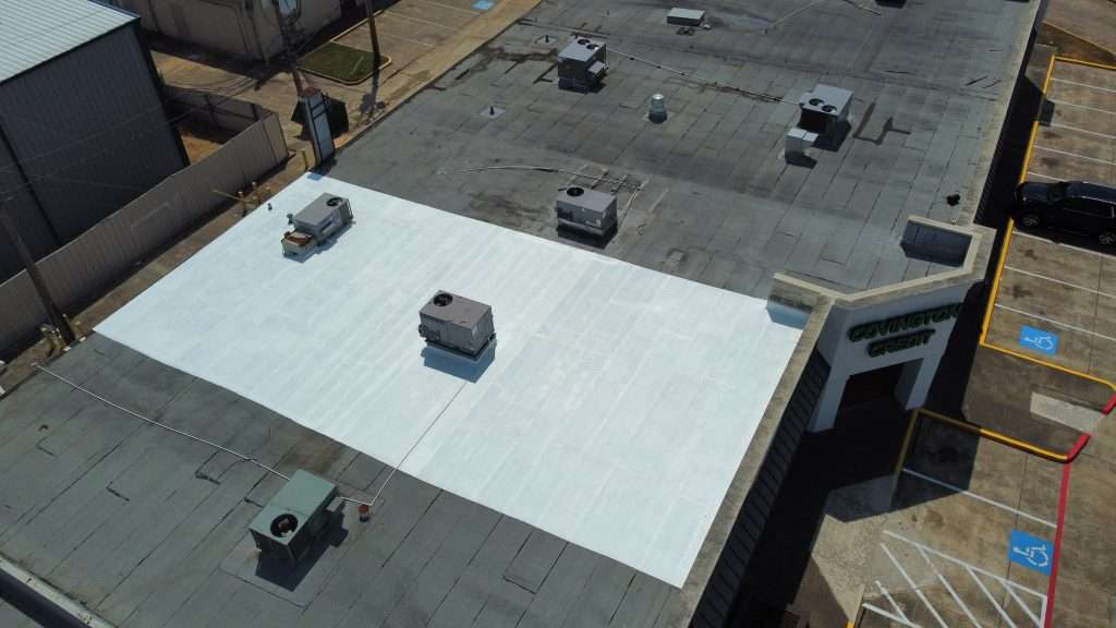Drone View of Commercial Roofing Project | Executive Roofing