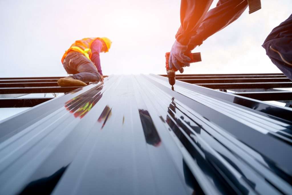 Commercial building under construction | Stock image executive roofing